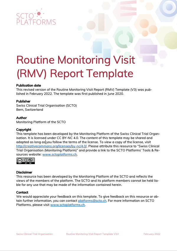 site monitoring visit report